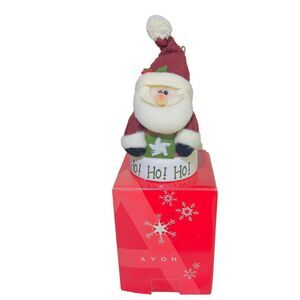 VTG AVON Ornament Winter Buddies Holiday 6.5x3‎ Santa Claus Bell Ho! Ho! Ho! NIB